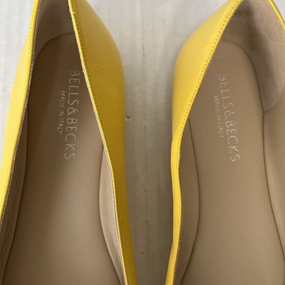 Bells & Becks Womens The Emma Yellow Square Toe Ballet Flats Slip On Casual 40.5 - Picture 10 of 16